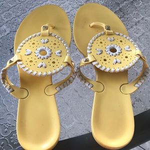 Bright yellow jelly jack Rogers